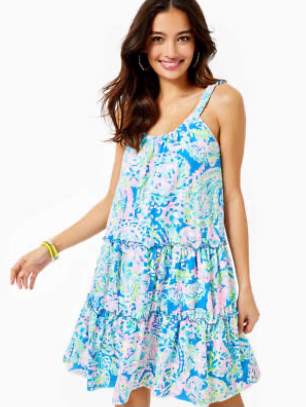 Lilly Pulitzer Loro Swing Dress Multi Dream Team Size Medium